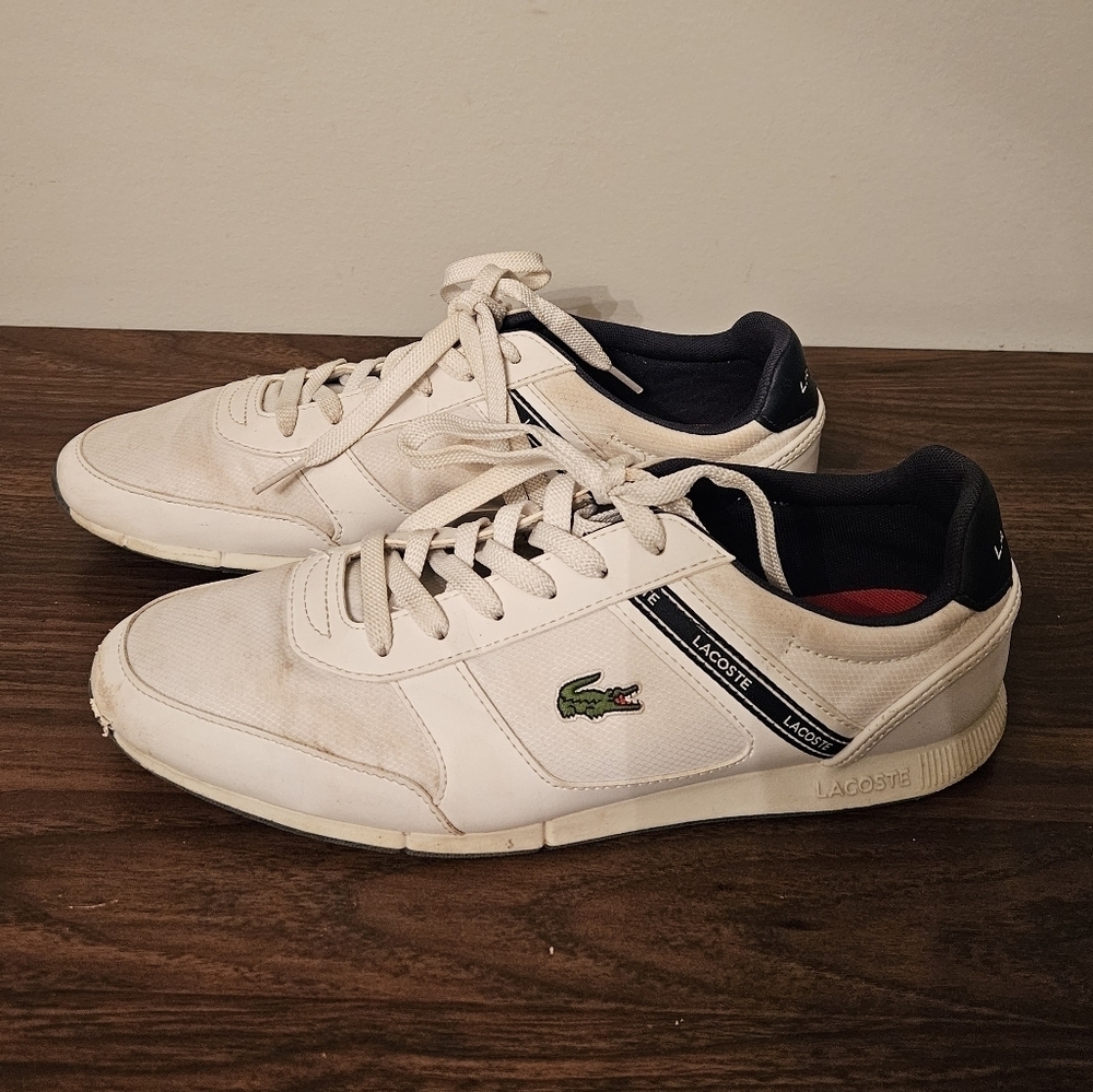 Lacoste Menerva Sport Men's Size 8 Sneakers 119 2-CMA White/Navy Sneaker